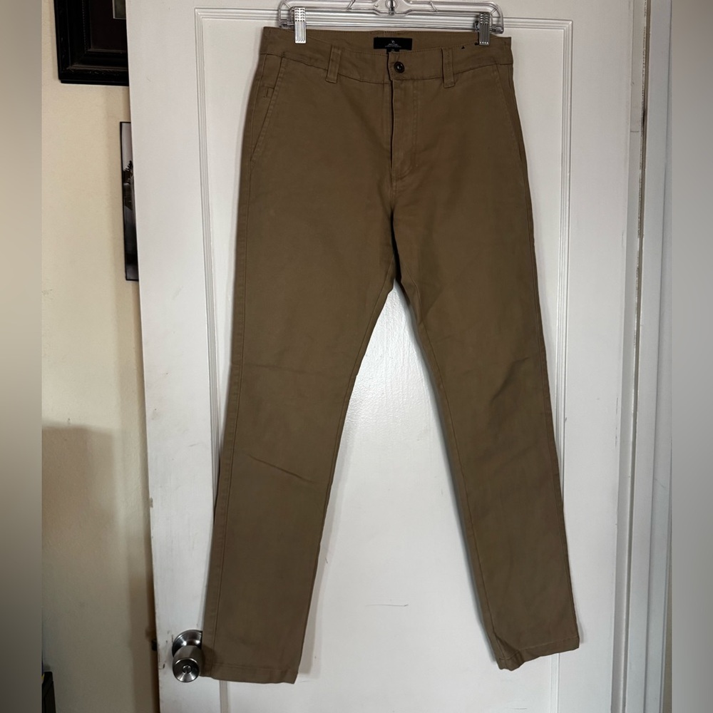 Rip Curl Khaki Chino’s Straight Fit Business Casual Minimalist Athletic Neutral